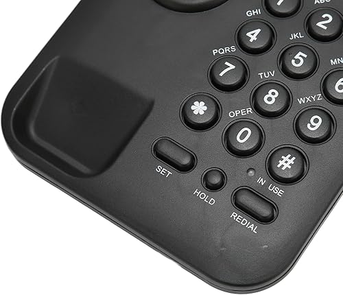 Miniatura 9 de Teléfono con cable, teléfono fijo con cable de escritorio con altavoz para negocios, identificación de llamadadevolución de llamadas, teléfono fijo