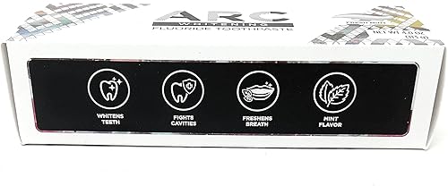 Miniatura 5 de ARC Pasta dental con flúor blanqueador, menta fresca 4 oz