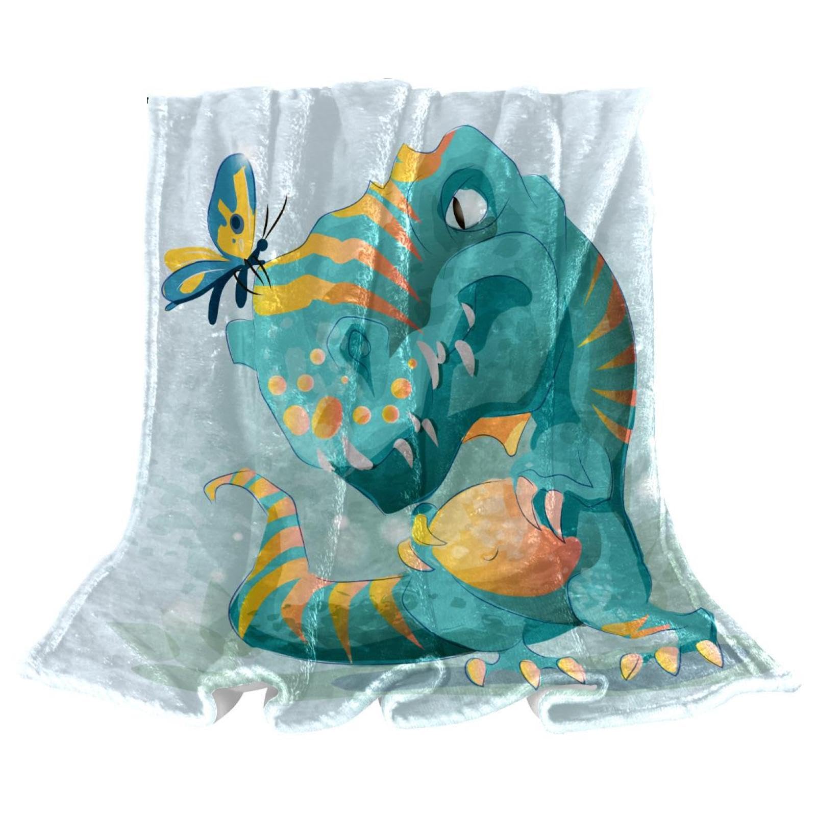 Couverture dinosaure mignon pour cocooning sur canapé et bureau
