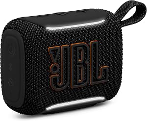 JBL Go 5 Portable Bluetooth Speaker, Waterproof and Dustproof - Black
