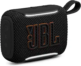 JBL Go 5 - Alto-falante ultraportátil à prova d'água e à prova de quedas com som lendário e iluminação de borda ambiente, emparelhamento estéreo instantâneo AirTouch ou vários alto-falantes
