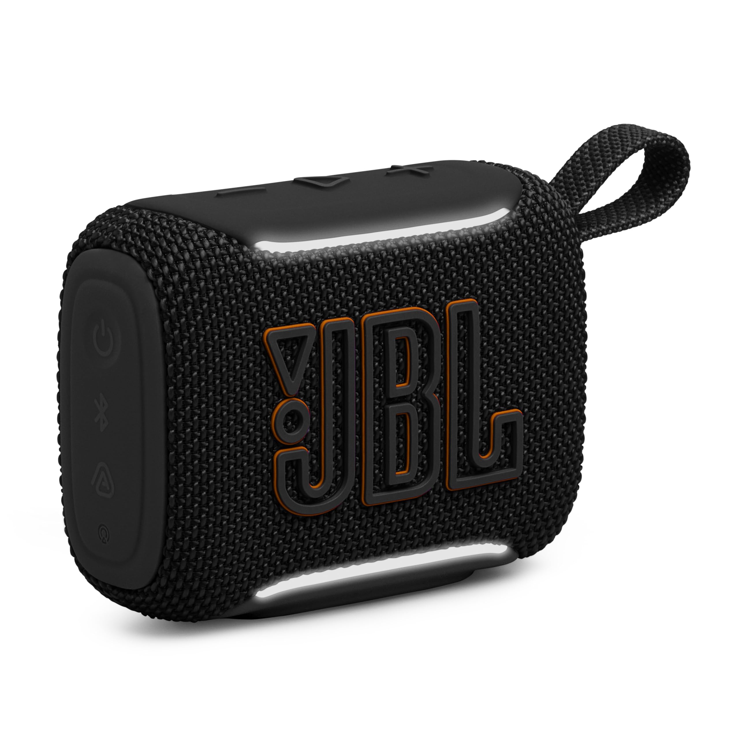 JBL Go 5 - Ultra-Portable Waterproof & Drop-Proof Speaker with JBL Legendary Sound & Ambient Edge Lighting, AirTouch Instant Stereo Pairing or Link Multiple Compatible Speakers via Auracast™ (Black) - 1