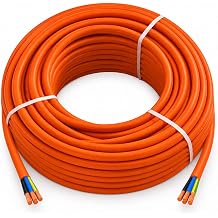 TTR Kablo 4x2,5 10 Metre%100 Bak r Turuncu Trifaze Sanayi Tipi Dayan kl  Elektrik Kablosu