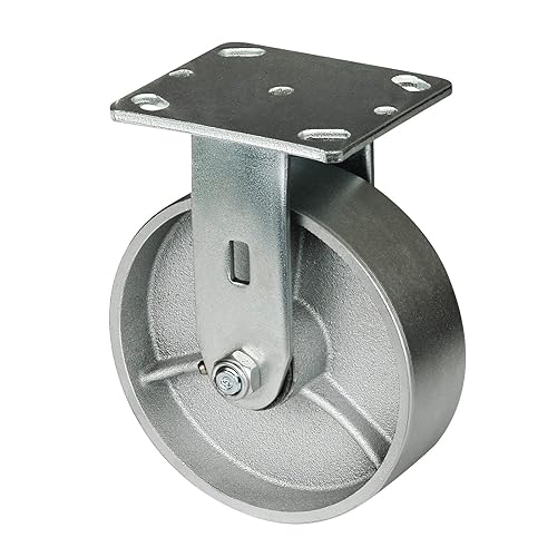 HANDSAMMU Rueda de hierro fundido de acero fundido resistente de 6 x 2 pulgadas juego de 1 con capacidad de hasta 1250 libras ampliamente utilizada
