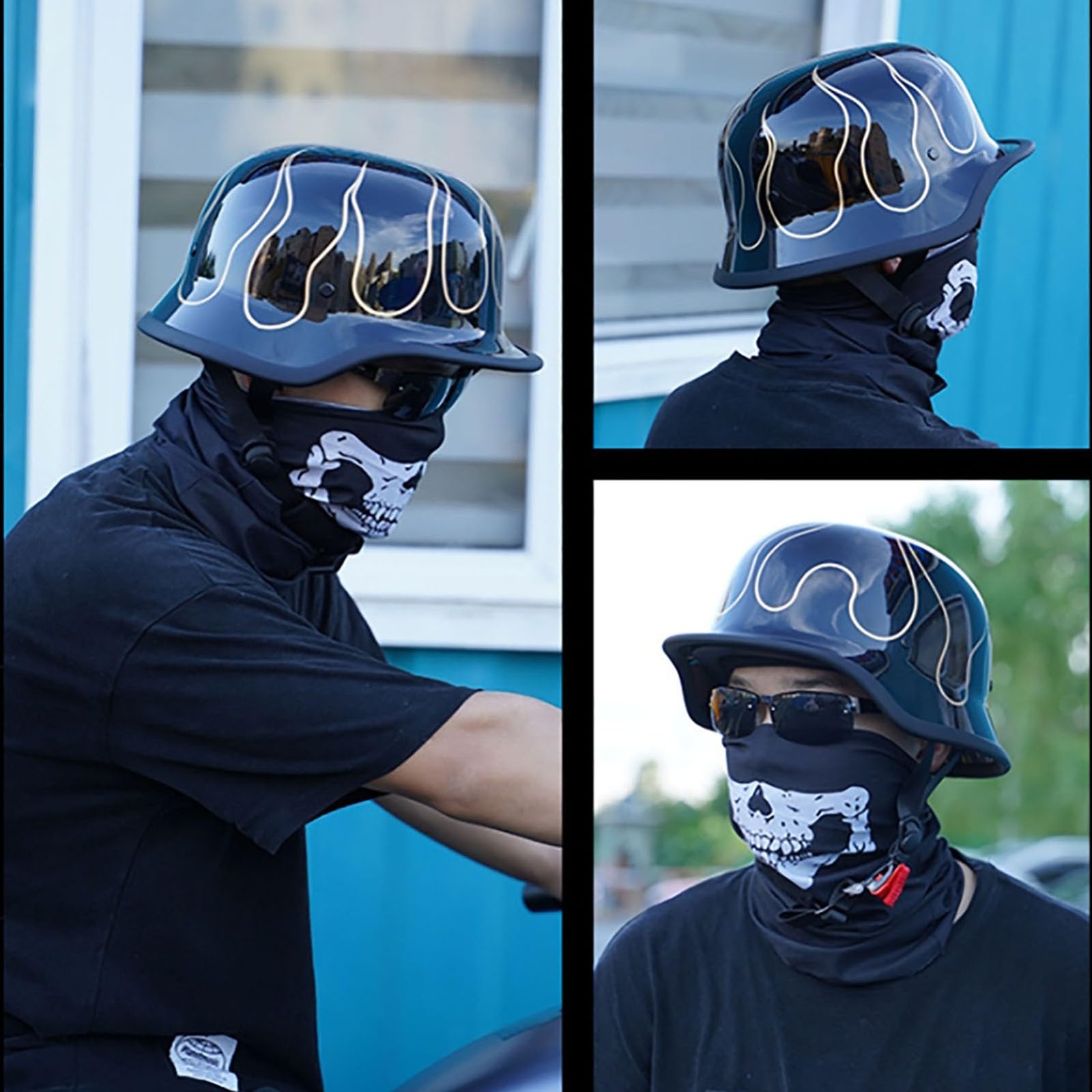 Vintage niemiecki kask motocyklowy, przenośny otwarty kask motocyklowy, certyfikat Ece, kask motorowerowy dla mężczyzn i kobiet
