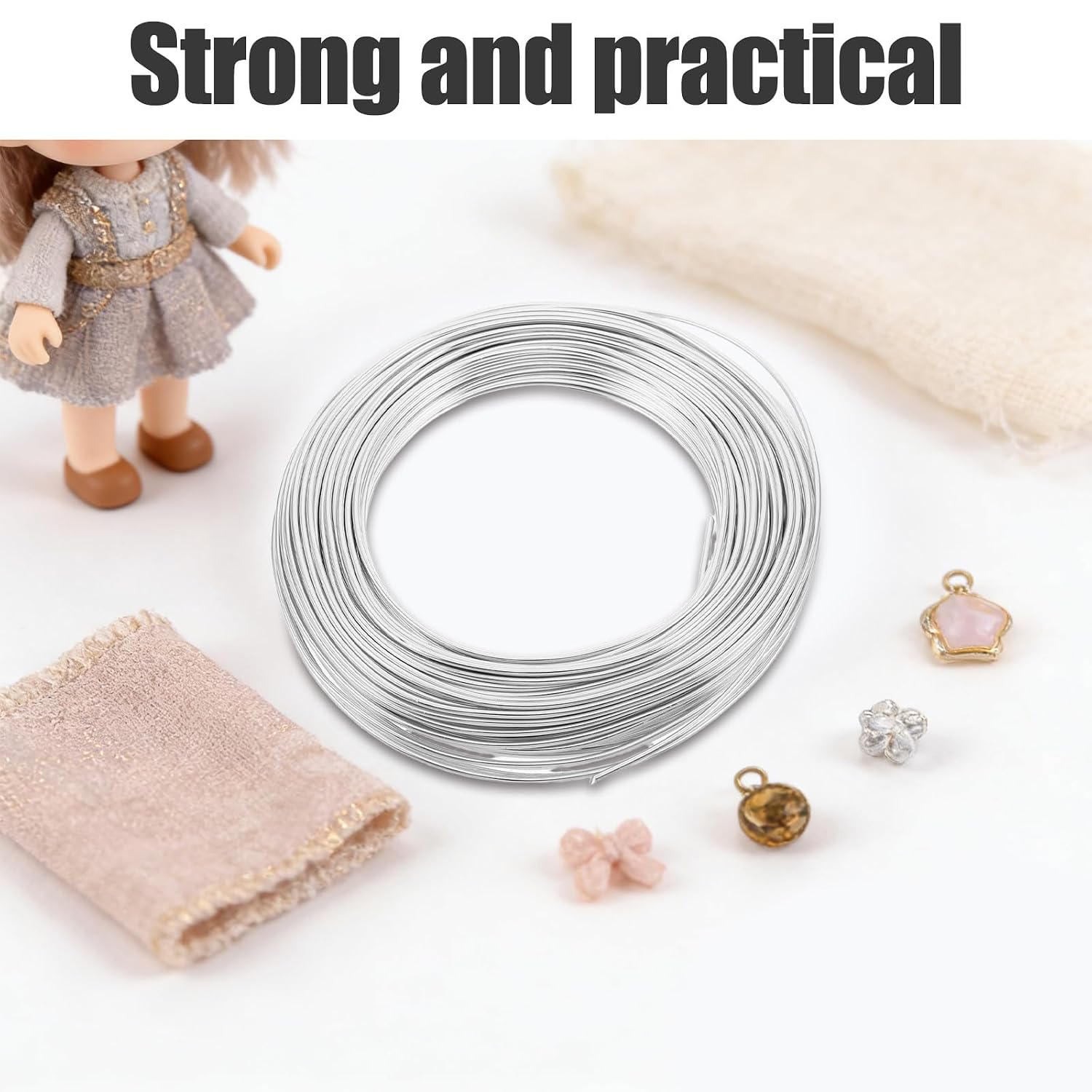1 Roll Modeling Wire: 1181in Flexible Modelling Wire for Making, DIY Sculptures, Embellishments, Modelling Making (Silver)