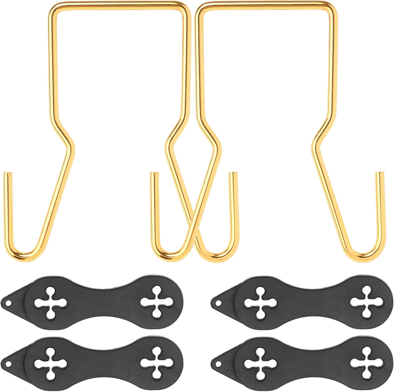 EAORBD 45807 Trailer Safety Chain Holder for Trailer Chain Holder Bracket 2 Inch Shank Rv Safety Chain Hanger, Trailer Chain Holder Clip, with S Hook Keeper Rubber (2)