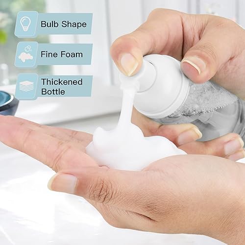 Miniatura 2 de Owlyee Botella de espuma de 2 onzas, dispensador de bomba de espuma de viaje vacía para jabón de manos, limpiador de pestañas, champú (3 unidades,
