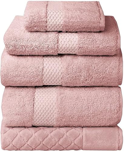 Miniatura 3 de Yves Delorme Etoile The Rose - Manopla de baño  100% algodón orgánico  Toalla de lujo de Turquía