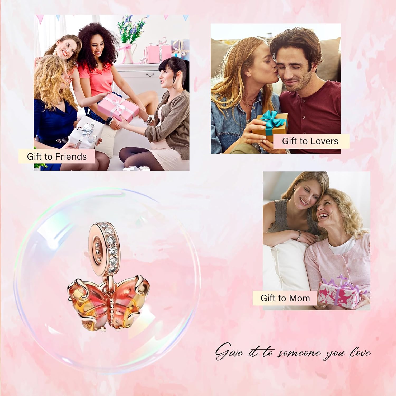 Amufer S925 Charms for Pandora Bracelets and Necklaces, Nature Plants Animals Sky Ocean, Gift for Women, for Birthday Anniversary Christmas St. Patrick's Day Easter Valentine's Day Mothers Day - Image 4