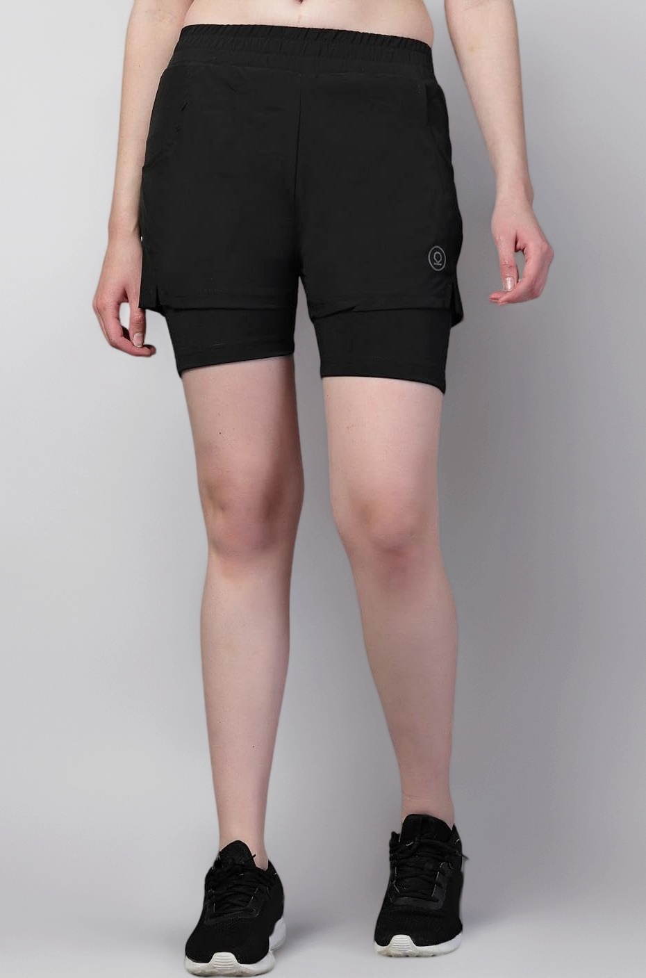 Sports Shorts for Women Running Gym Workout – Dry Fit Quick Dry Double Layer Inner Compression with Pockets | Breathable Lightweight Athletic Wear Above Knee