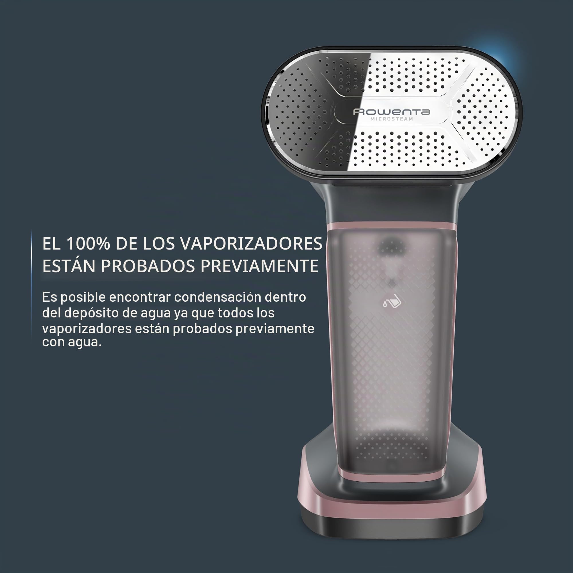 Rowenta - Vaporizador de hierro para ropa, vaporizadores de mano 3 en 1, vaporizador de ropa, planchado, removedor de pelusas, tanque de 7.8 onzas, 1875 vatios, apagado automático, negro y rosa