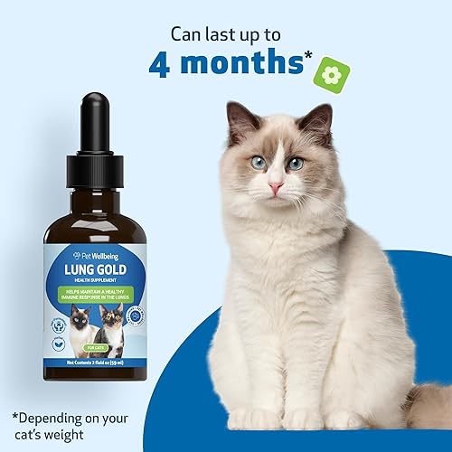 Miniatura 8 de Pet Wellbeing Oro pulmonar para gatos  Apoyo inmunológico pulmonar, salud respiratoria inferior, vías respiratorias abiertas, respiración normal,
