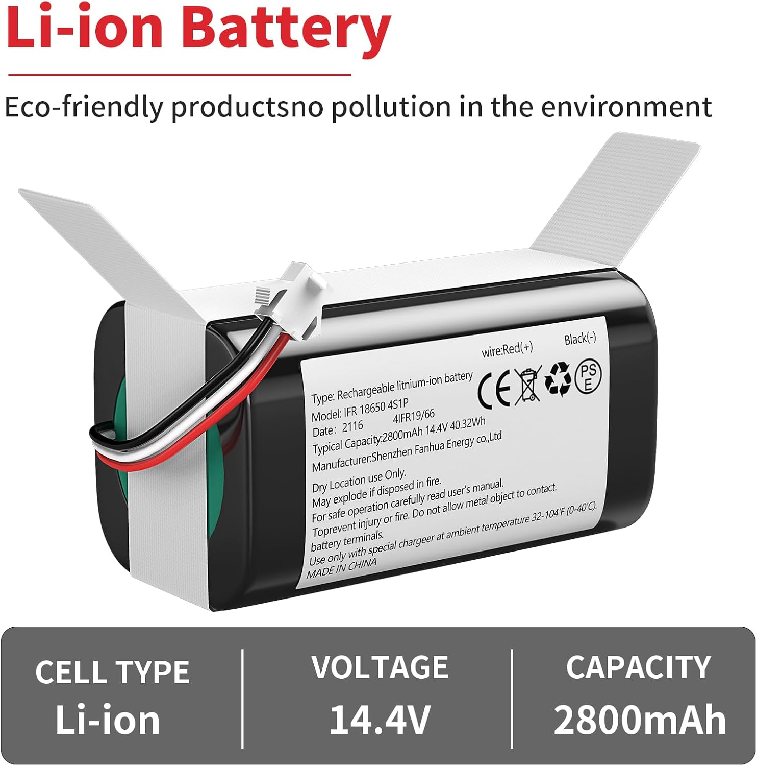 Replacement Battery for Eufy X10 Pro Omni,Compatible with eufy Accessory- RoboVac Vacuum, Original Model Part Number:C0914E1, 2800Ah Li-ion Battery 2 Pack