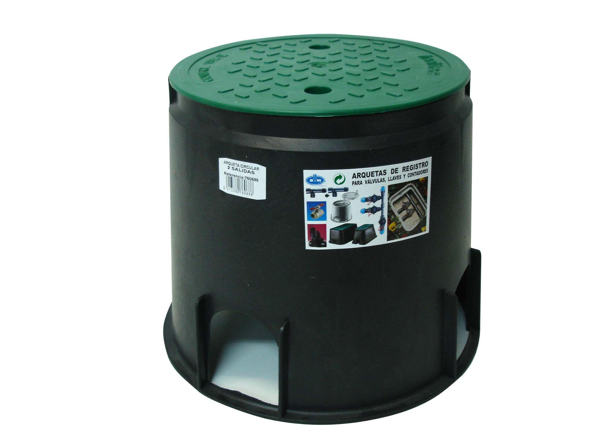 S&M 760686 Archetto Circolare 2 Uscite Ø 28 cm, Nero/Verde