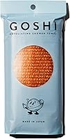 GOSHI Exfoliating Shower Towel - Rip-Resistant Japanese Washcloth for Sensitive Skin, All Types - Marigold Yellow