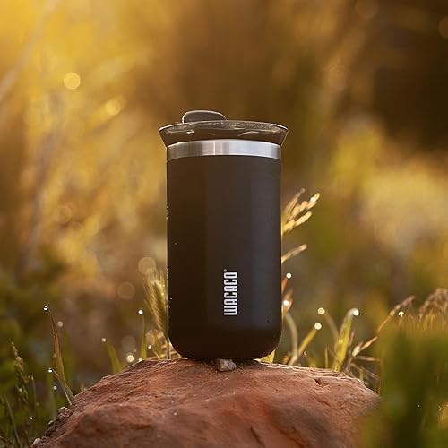 Miniatura 2 de WACACO Octaroma Lungo Vacuum Insulated Coffee Mug, Double-wall Stainless Steel Travel Tumbler With Drinking Lid, 10 fl oz(300ml), Ceramic Black