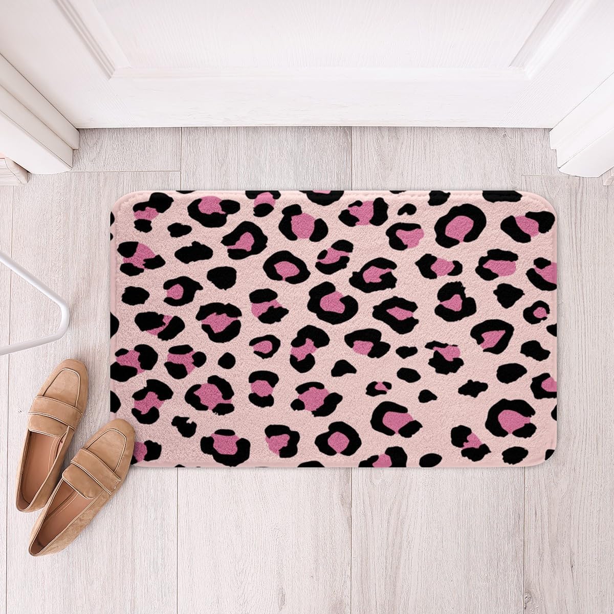 jejeloiu Girls Princess Soft Fleece Door Carpet Castle Flowers Polyester Bath Rug for Kids Boys Girls Rainbow Floral Non Slip Bath Mat Floral Bathroom Floor Indoor Doormat,20x32 Inch