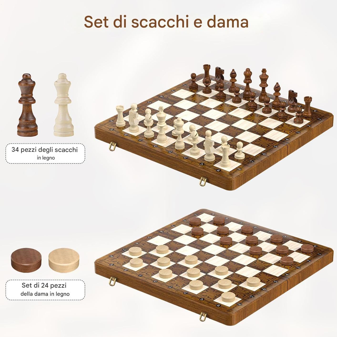 Scacchi Folding Design Set Scacchi Magnetico In Legno | Giocattoli Interattivi Attività Da Viaggio Per Tavolino Aula Viaggio In Auto Sala D Attesa Serata In Famiglia