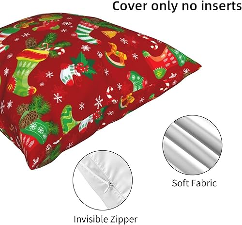 Miniatura 3 de Aimeryup Fundas de almohada de 20 x 20 pulgadas, decoración de Feliz Navidad, fundas de cojín decorativas para sala, fundas de almohada lindas para