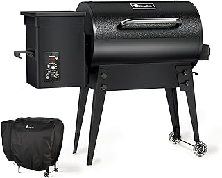 KingChii 2023 Upgrade Portable Wood Pellet Grill Multifunctional 8-in-1 BBQ Grill with Automatic Temperature Control Folda...