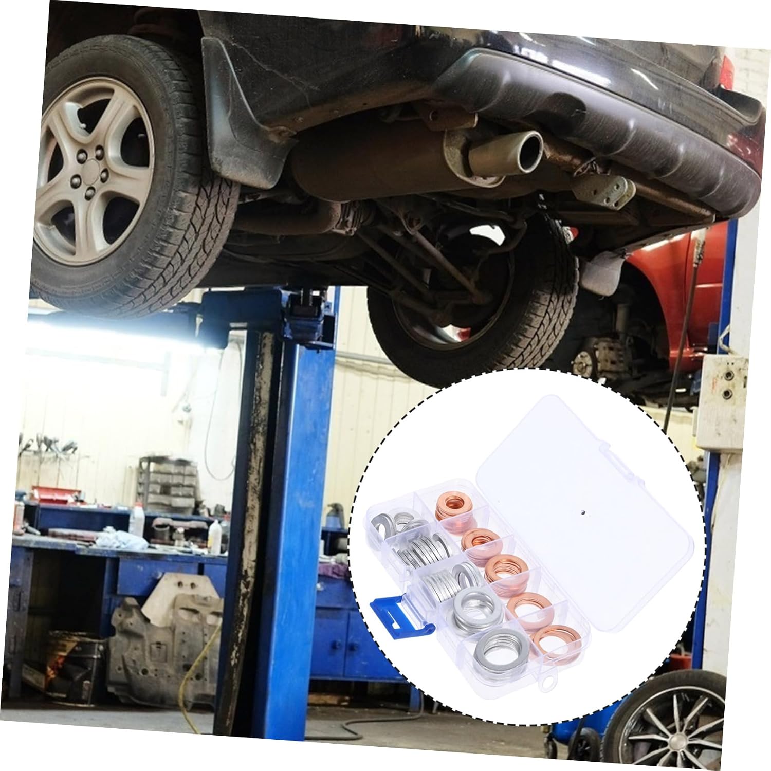 PRETYZOOM Oil Drain Plug Gasket Aluminum Copper Washers Car Maintenance Leakproof Easy to Install Assorted Sizes