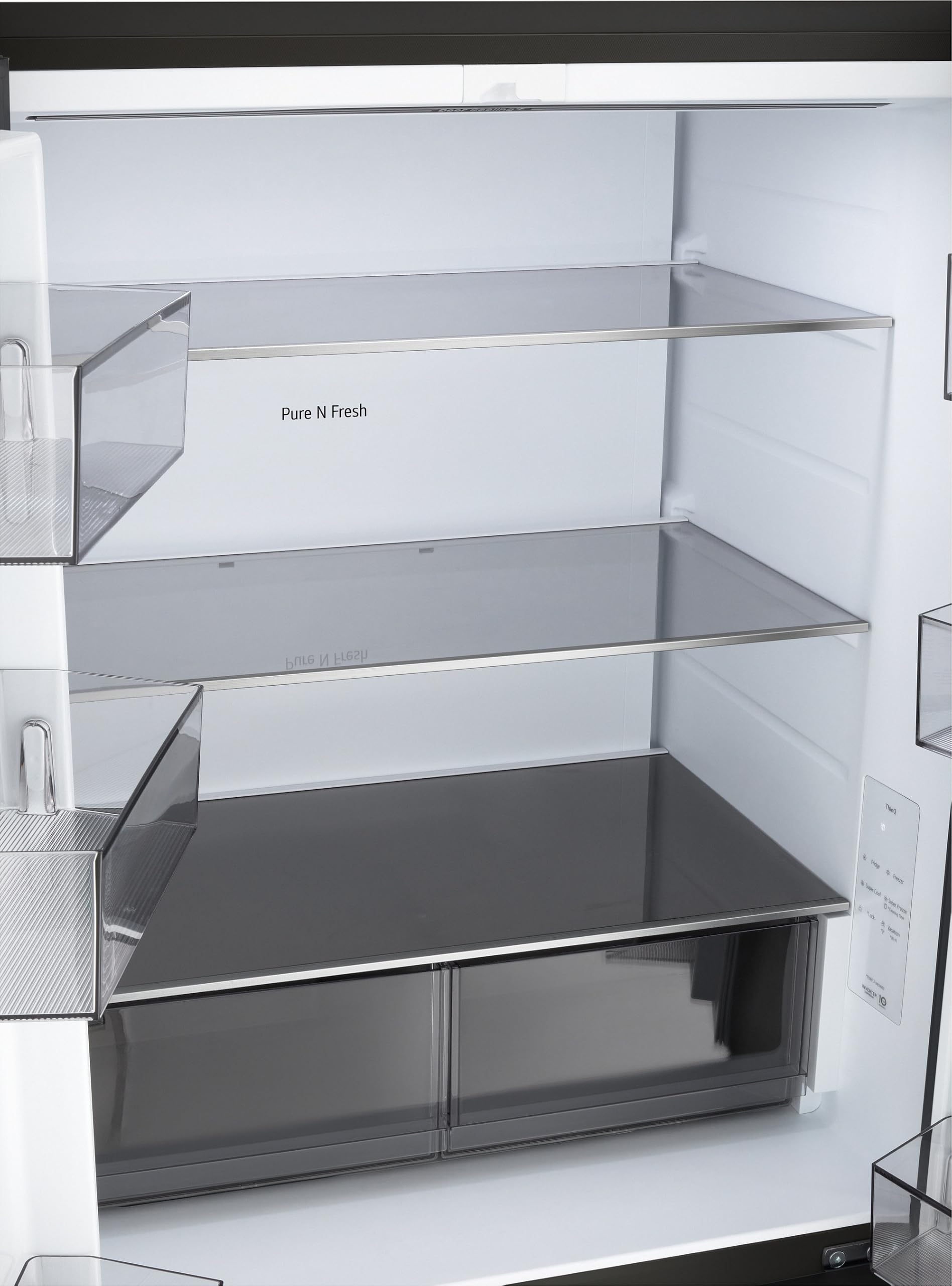 LG GMBS30SDEP SLIM Fit&Max Multi-Door Kühlschrank mit Gefrierfach (580 L, Energieklasse D) vollintegrierbar oder freistehend, DoorCooling+, LinearCooling, Schwarz