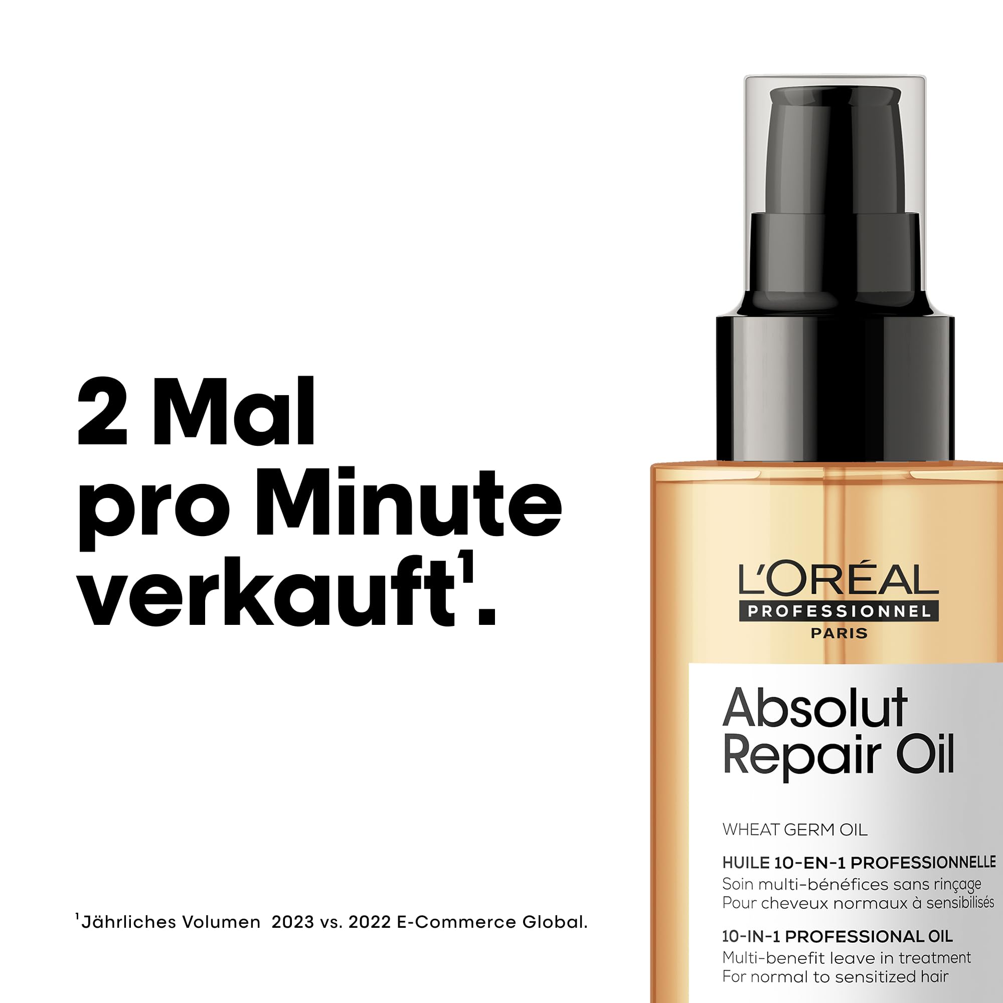L'Oréal Professionnel Nährendes Leave-In Öl für trockenes und strapaziertes Haar, für die sofortige Restrukturierung, Serie Expert, Absolut Repair 10in1 Oil