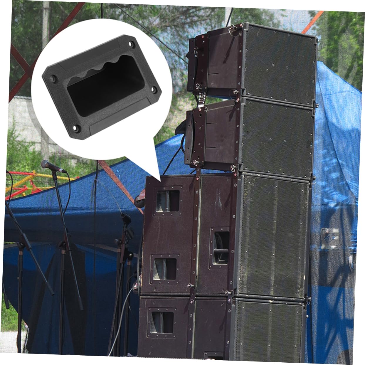 Holibanna 10pcs Durable Plastic Speaker Handles for Easy Installation and Comfortable Grip Replacement for Pa and Stage Speaker Cabinets