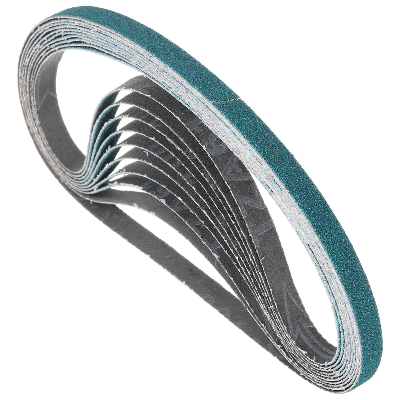 Kozelo 20 Pack Sanding Belts 10mm x 330mm 120 Grit Zirconia Abrasive Belt Sander Paper for Belt Sander Metal Grinding Wood Working Weld Rust Removal