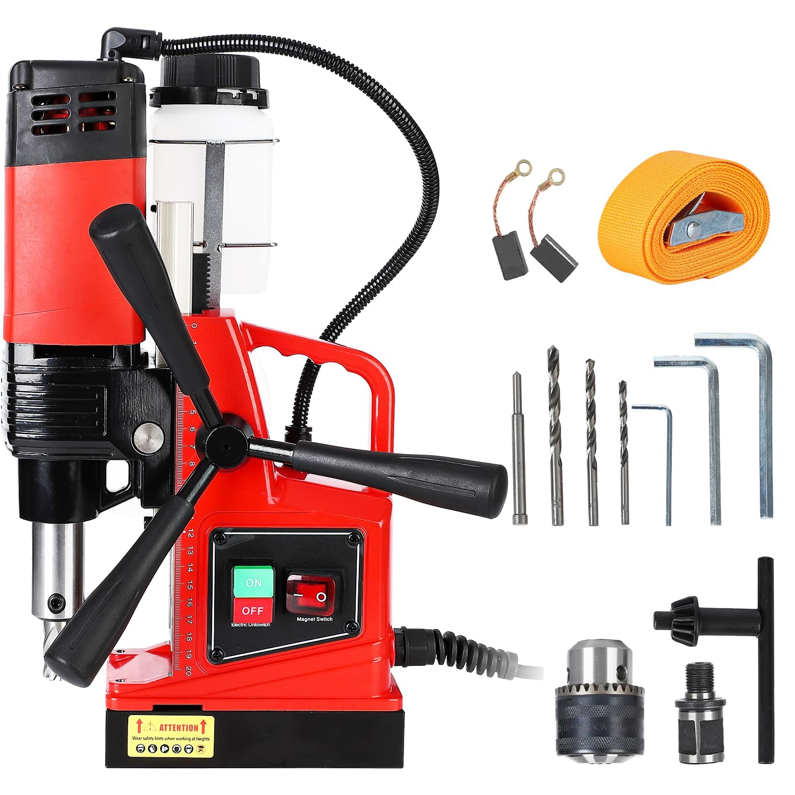 Trapano Magnetico, 1300 W, Portatile, 1,57" Diametro, 810 Giri/Min, Potente per Metallo, Legno e Edilizia