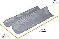 Vista 2 de Chicago Metallic sartén francés doble para pan, perforado, antiadherente, para uso comercial, Negro