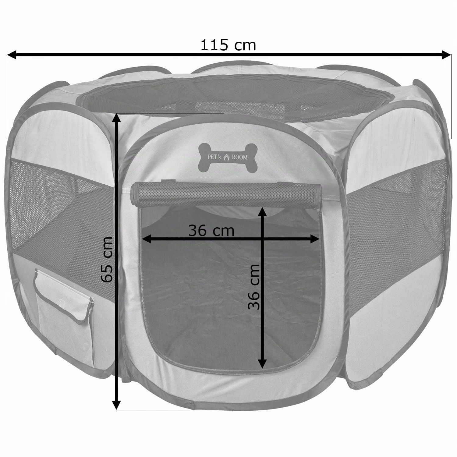 Petigi Parc á Chien XL 115 cm Chat Lapin Pliable Animales Mascotas Enclos in/extérieur