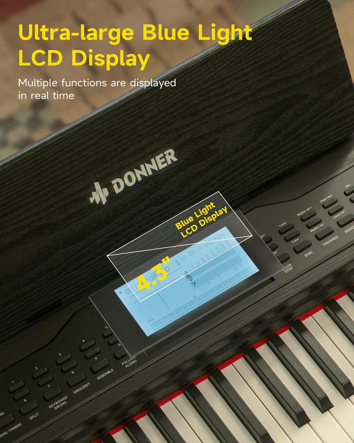 Rear panel connections of the Donner DDP-95 digital piano