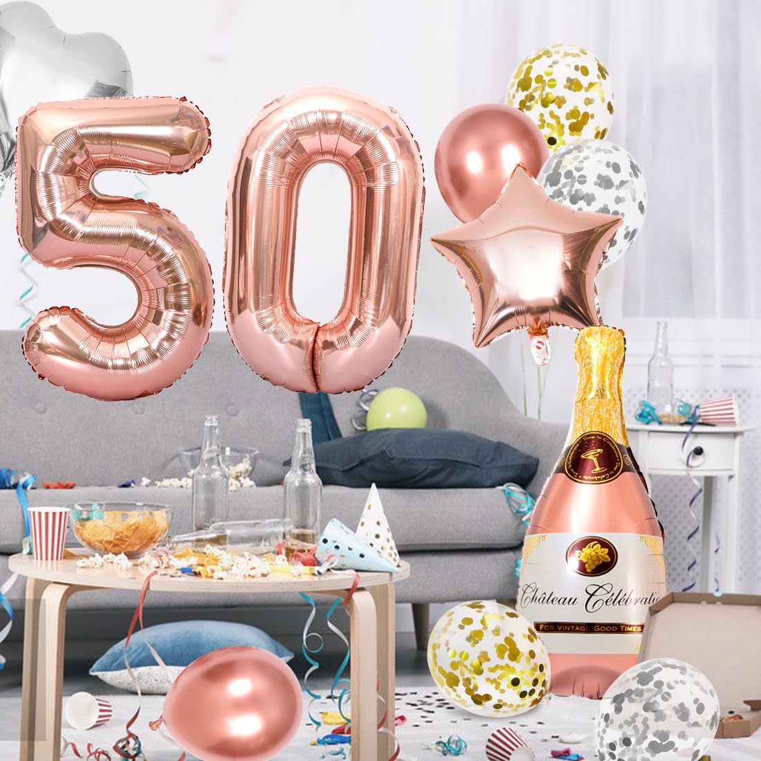 Palloncini Per Il 50° Compleanno: Lattice Da 12 Pollici Con Scritta Dorata Metallizzata - Italia - Foto 7