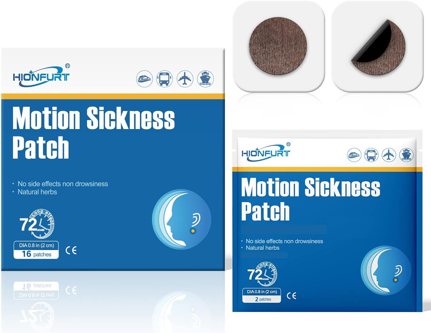 Hionfurt 16 Count Motion Sickness Patches,Sea Sickness