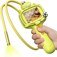GMYGBY Dinosaur Snake Borescope Camera Toy for Kids: Waterproof Exploration Kit with 2.4" HD Screen, Lights & STEM Learning for Ages 4-10