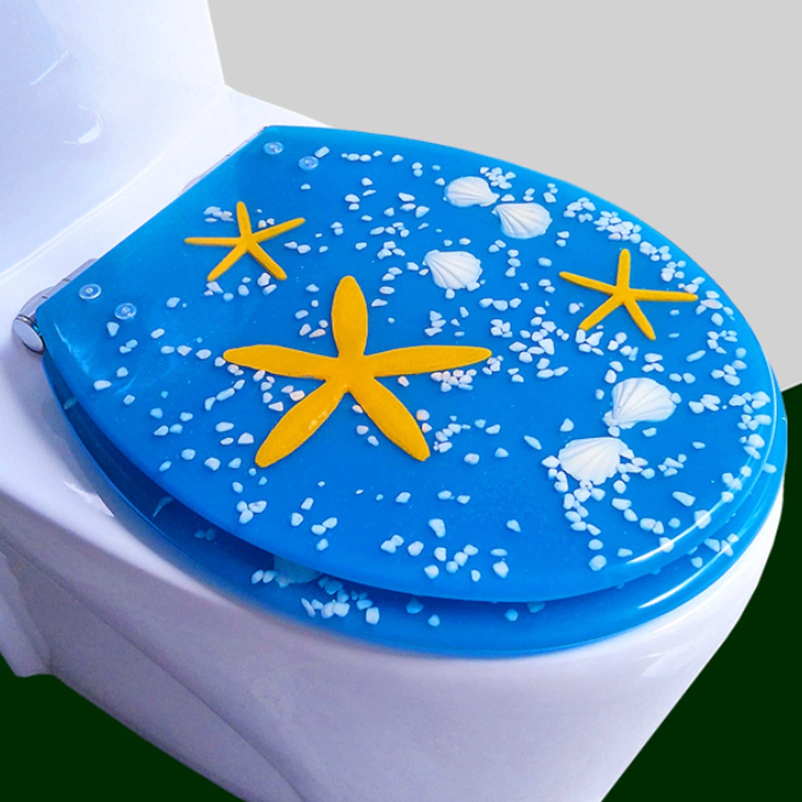 Ldhsjh 13 Round Toilet Seat, Quick Attach Hardware, Easy Installation Weight Capacity, Adjustable, Lightweight, Durable, Portable, User-Friendly, Compact, Soft, Close, Resin, Lid