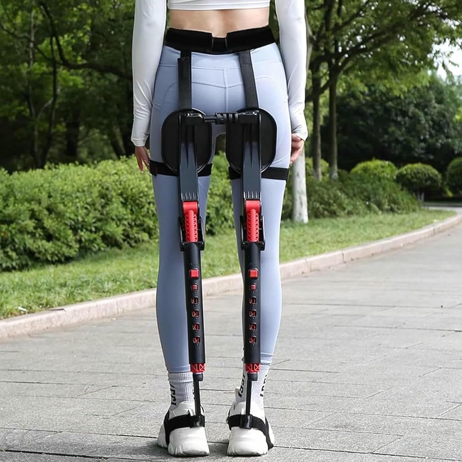 Wearable Exoskeleton Seat - Adjustable Telescopic Ergonomic Invisible Chair, Lightweight & Portable for Comfortable Seating Anytime