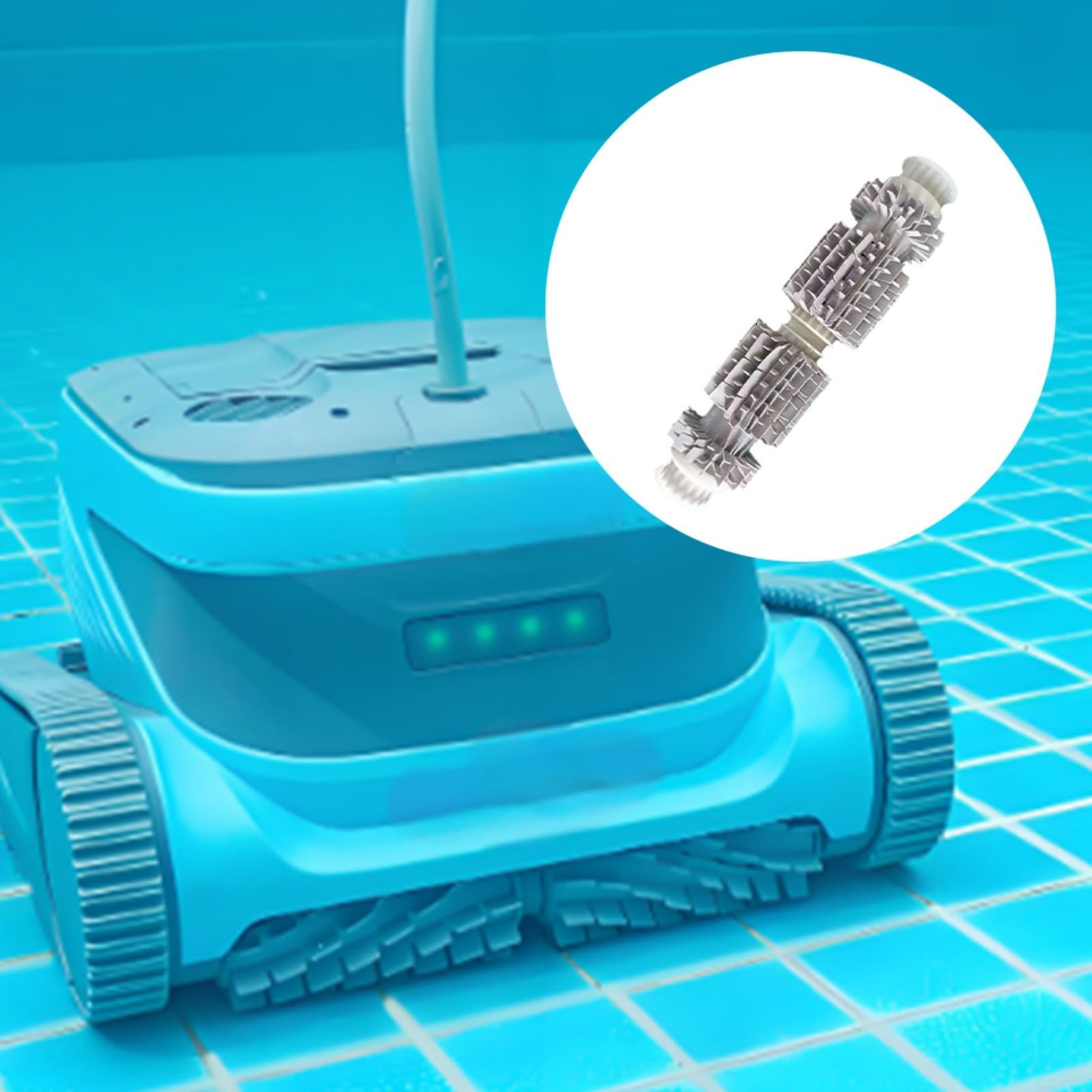 Spazzola di carbone 9980892 e camera d'aria 9985006 per pulitore piscina Dolphin M400, kit di pezzi di ricambio per una manutenzione efficiente della piscina
