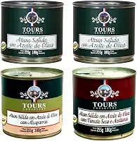 Atum em Lata Sólido Tours em Azeite, Tomate Seco e Alcaparras - 4 Un. - 255g cada