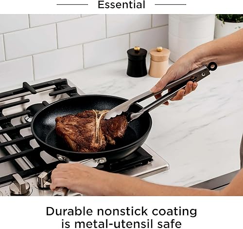 Miniatura 2 de Ninja NeverStick Essential - Juego de utensilios de cocina de 10 piezas, C19010 Ollas y sartenes antiadherentes duraderas, anodizadas duro, aptas