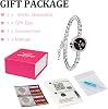 Long Distance Touch Bracelet, Couple Bracelet, Remote Intelligent Matching Couple Bracelet, Bracelet Jewelry, Cancer Constellation, Silver, Adjustable, Stainless Steel, Cubic Zirconia, Stainless