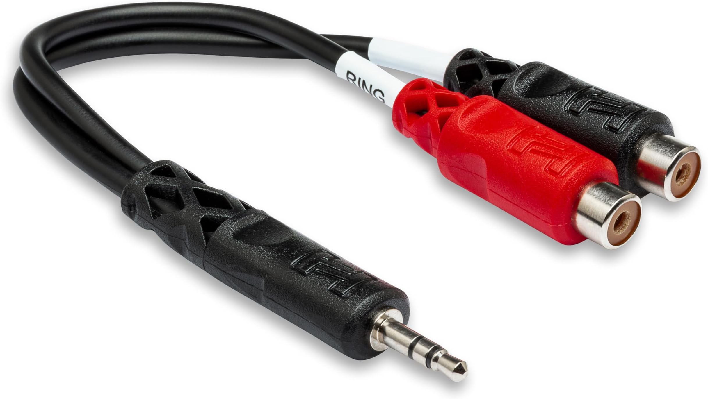 Hosa YRA-154 3.5 mm TRS to Dual RCAF Stereo Breakout Cable, 6 Inches