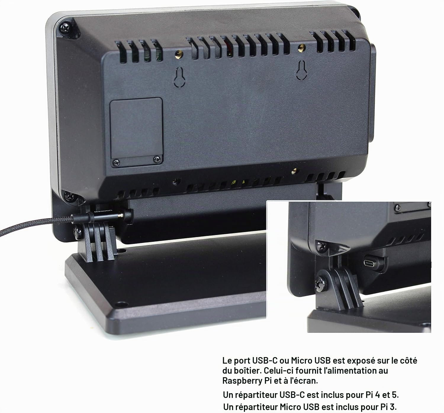 SmartiPi Touch Pro Coque pour écran Tactile Officiel Raspberry Pi 7" avec Ventilateur de Refroidissement