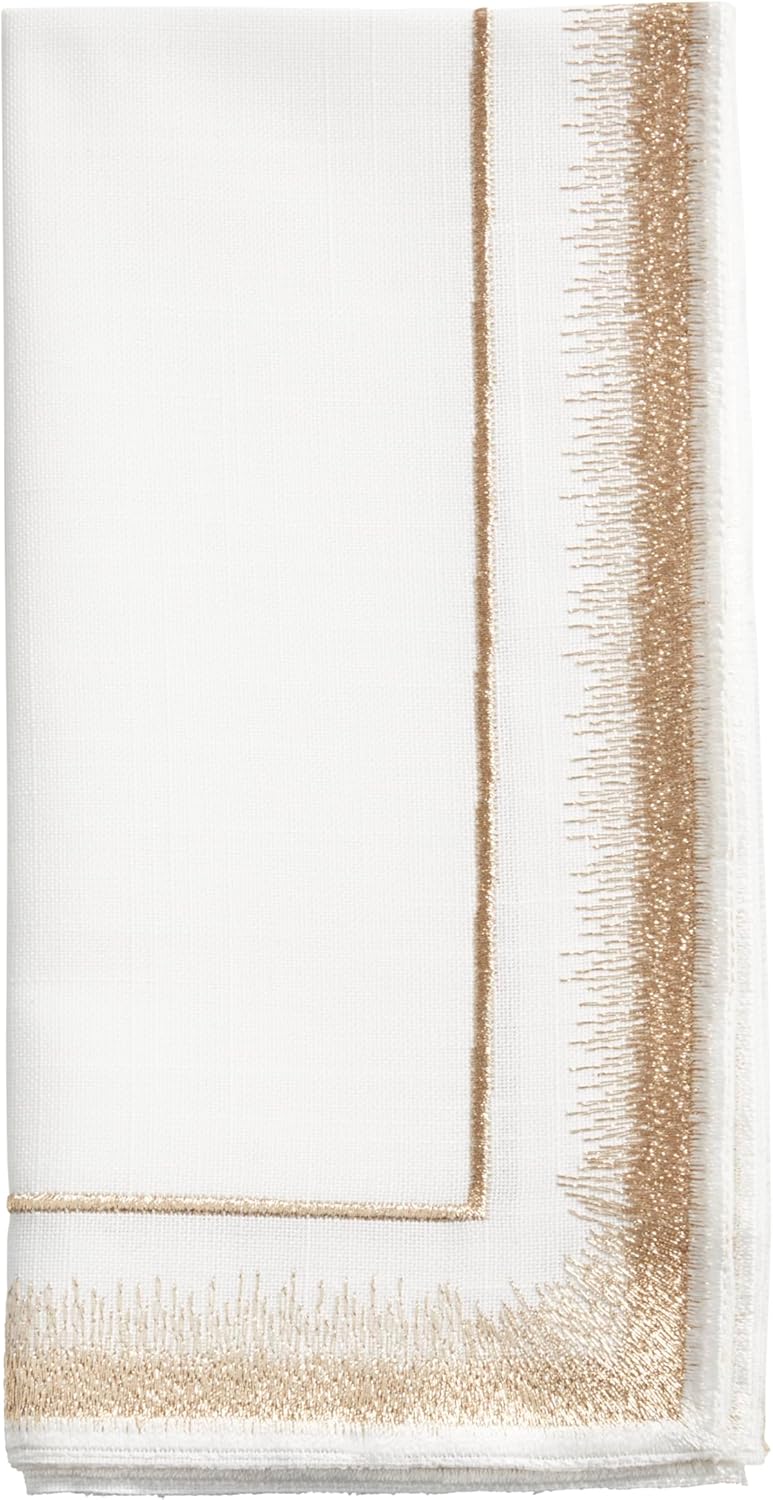 Elegant Embroidery Detail Napkin (Set of 4)