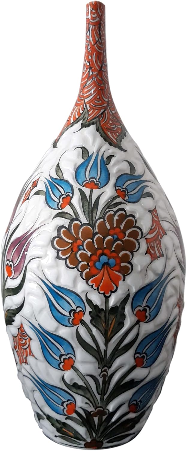 Handmade Ceramic Teardrop Vase, 12 inches