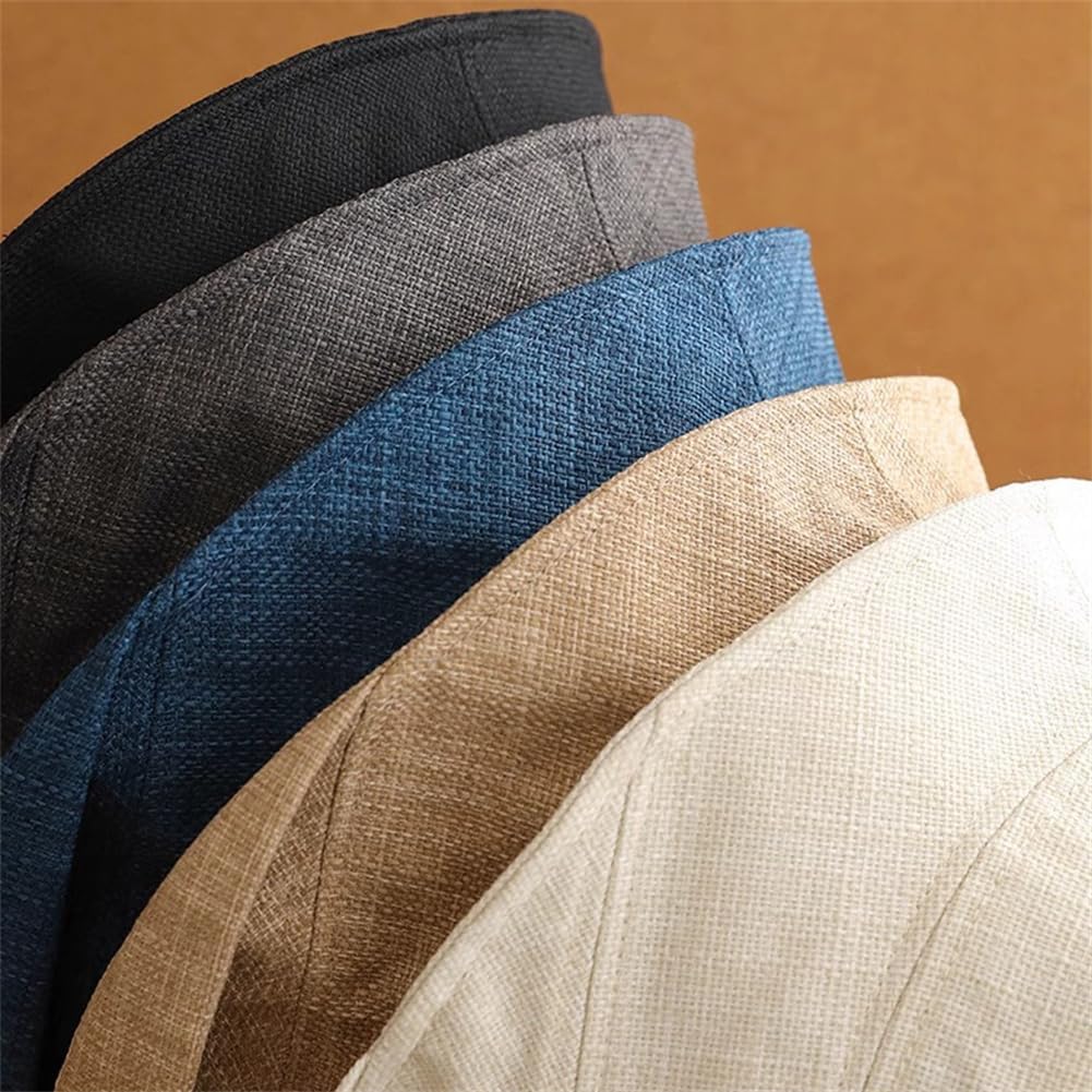 Classic Cloche Hat for Women 2026 Summer Breathable Linen Fedora Hat Soft Cozy Short Brim Bucket Cap Slouchy Spring