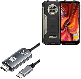 BoxWave Cable Compatible with Doogee S96 Pro - SmartDisplay Cable - USB Type-C to HDMI (6 ft), USB C/HDMI Cable - Jet Black