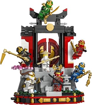 LEGO NINJAGO Ninja Karakteri Sergileme Modeli 15. Yıl Dönümü 71866-14 Yaş ve Üzeri Çocuklar için 8 Minifigür İçeren Dekoratif Sergileme Oyuncak Yapım Seti, Yaratıcı Hediye Fikri (447 Parça)